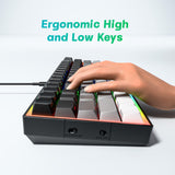 Hot-Swappable Compact Gaming Keyboard RGB Wired