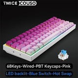 Hot-Swappable Compact Gaming Keyboard RGB Wired