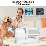 7-in-1 Pet Grooming Vacuum – Dog/Cat De-shedding Brush, Comb & Hair Remover with Suction
