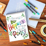 Dual-Tip Watercolor Brush Markers 72-Color Art Set with Fine & Brush Tips