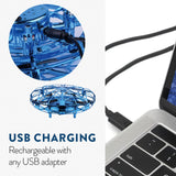 Intelli Sense Motion Sensing UFO Helicopter – Hand-Controlled Hover Helicopter with LED Lights & USB Charger