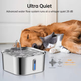7 L Stainless Steel Automatic Pet Water Feeder – Gravity Fountain with Water Level Window