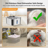 7 L Stainless Steel Automatic Pet Water Feeder – Gravity Fountain with Water Level Window