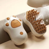 Whale Claw Design Steam Brush for Dogs & Cats – Rechargeable Pet Grooming Tool