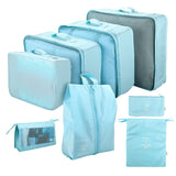 8-Piece Fashion Travel Storage & Packing Cubes Set – Portable Luggage Organizers with Zippers