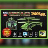 Hercules Glow in the Dark 3.5CH Gyro Helicopter – Unbreakable Remote Control Helicopter with LED Lights and USB Recharge