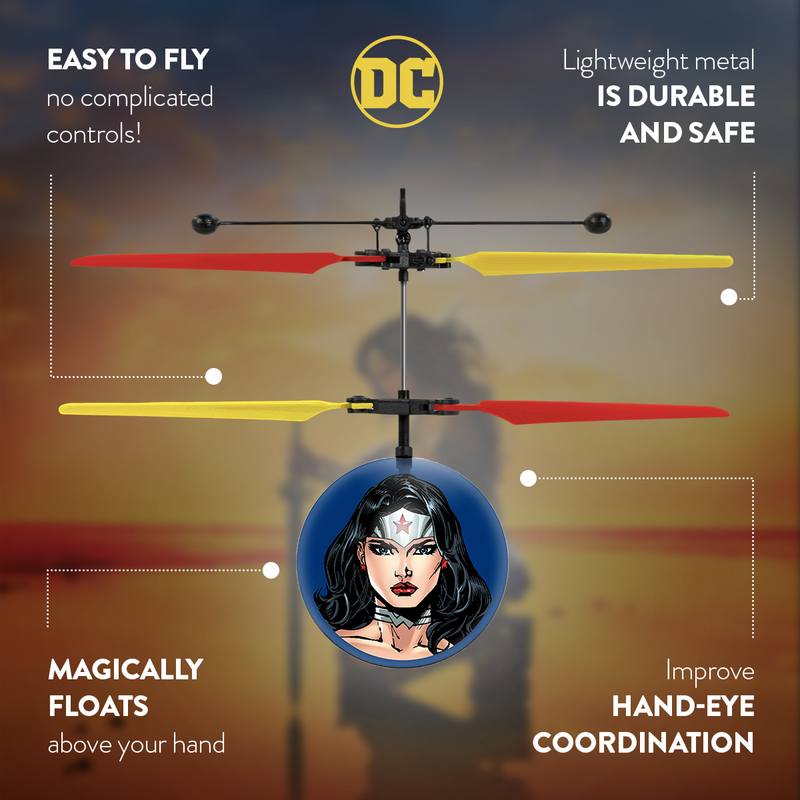 DC Justice League Wonder Woman IR UFO Ball Helicopter