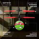 Nickelodeon TMNT Raphael Flying Figure IR UFO Ball Helicopter