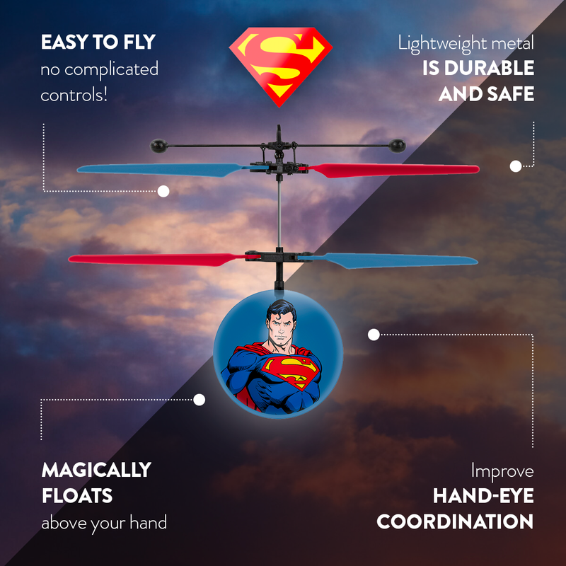 DC Justice League Superman IR UFO Ball Helicopter