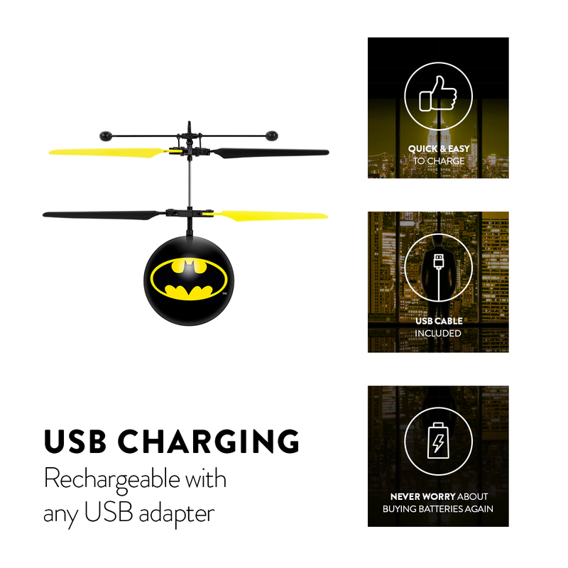 DC Justice League Batman IR UFO Ball Helicopter