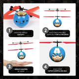 Marvel Avengers Captain America IR UFO Ball Helicopter