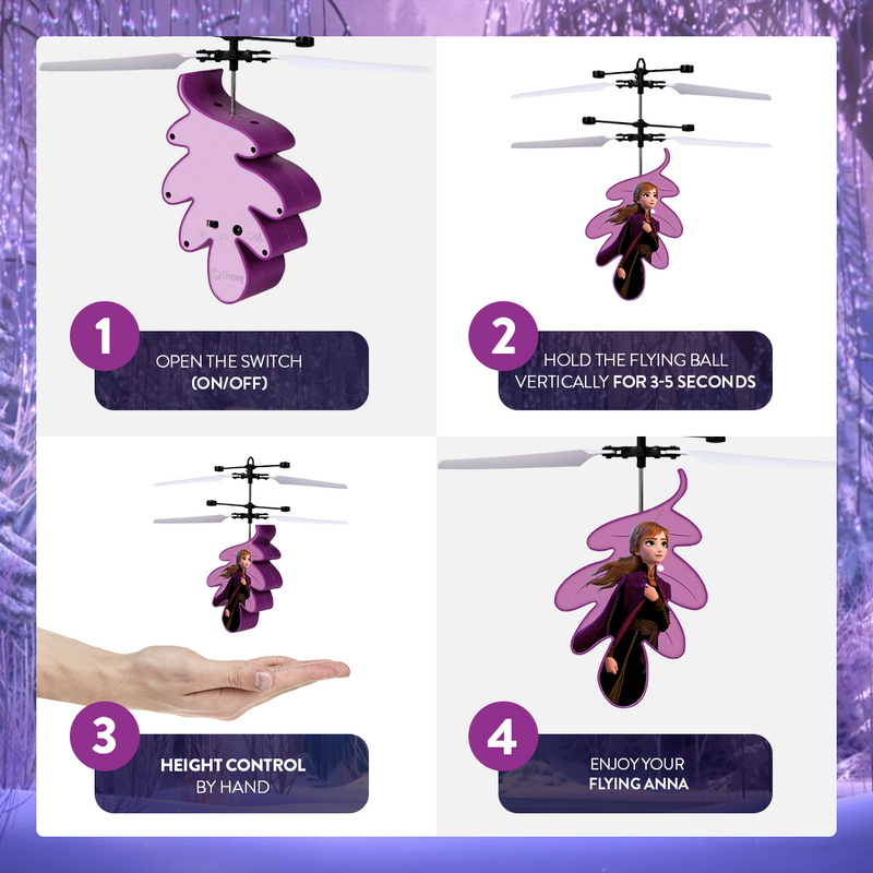 Disney Frozen Anna Motion Sensing IR UFO Ball Helicopter