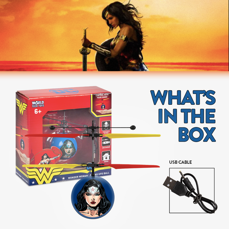 DC Justice League Wonder Woman IR UFO Ball Helicopter