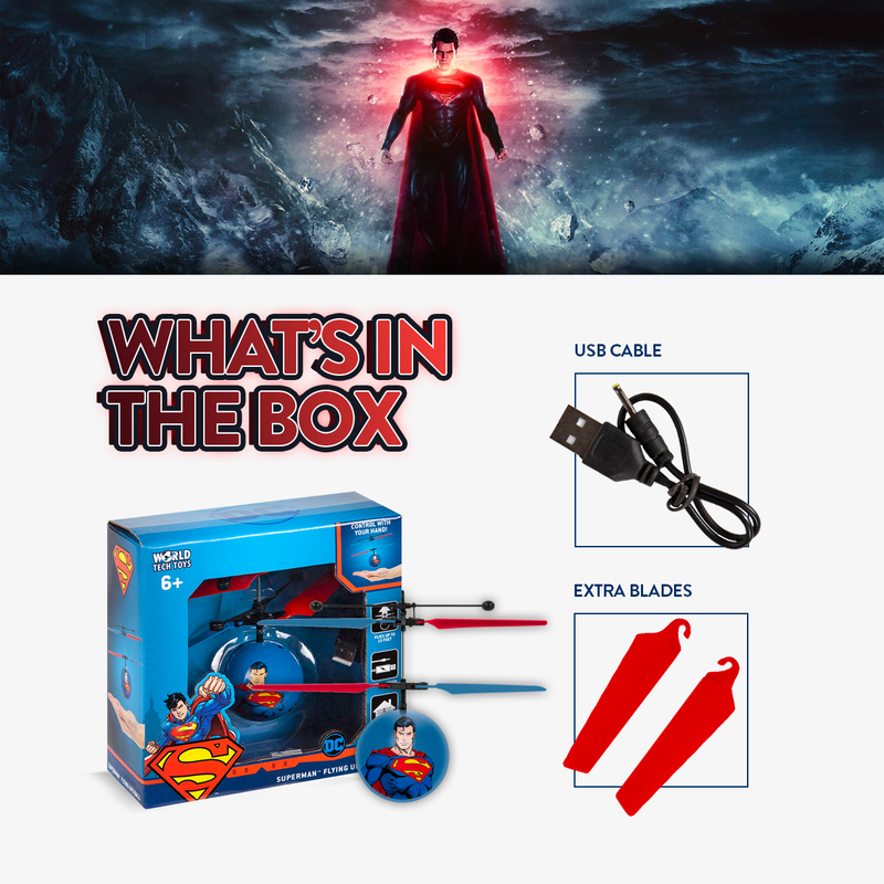 DC Justice League Superman IR UFO Ball Helicopter
