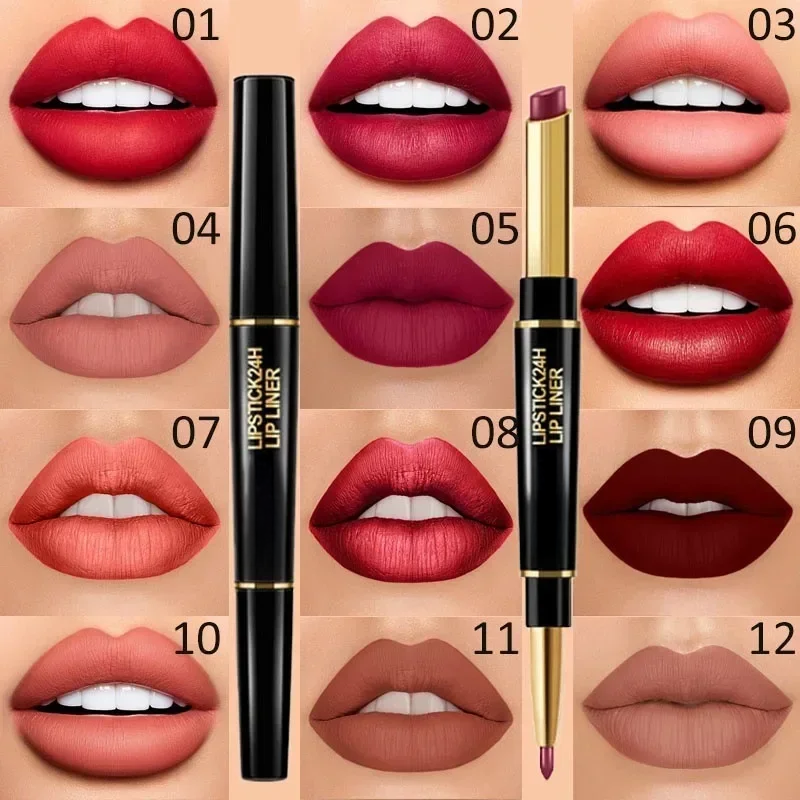 2-in-1 Waterproof Lipstick + Lip Liner