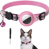 Reflective GPS Tracking Cat Collar – Adjustable Anti-Lost Collar with Bell & GPS Tracker Holder