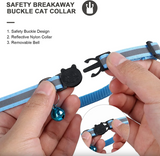 Reflective GPS Tracking Cat Collar – Adjustable Anti-Lost Collar with Bell & GPS Tracker Holder