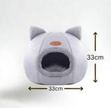 Warm Pet House with Soft Cushion – Semi-Enclosed Bed for Cats and Small Dogs