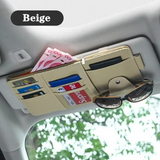 Car Sun Visor Organizer – Multi-Pocket Storage for Sunglasses, Cards, and Phone