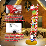 10FT Christmas Inflatable Beach Themed Ladder – LED Light-Up Blow-Up Display