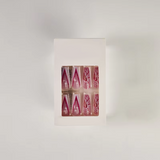 Reusable Press-On Nails – High-Gloss Acrylic Nail Set with Adhesive Tabs