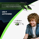 Hornet Glow in the Dark 2CH IR Helicopter – Mini Remote Control Indoor Chopper with LED Lights and USB Recharge