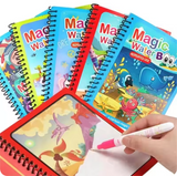 Montessori Magic Water Drawing Book – Reusable Sensory Coloring Activity