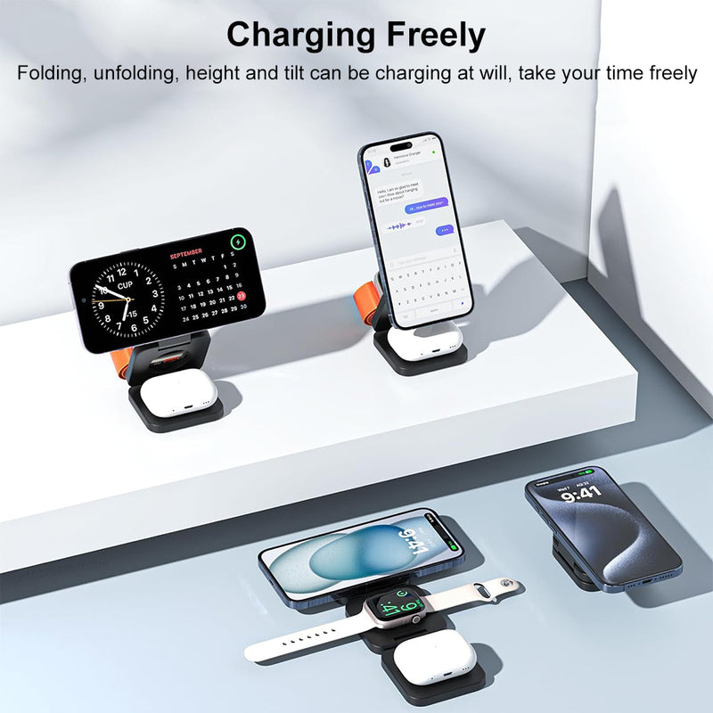 3-in-1 Foldable Magnetic Charging Station