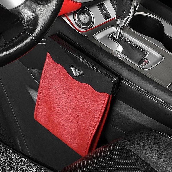 Waterproof Car Leather Trash Can