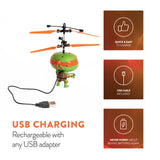 Nickelodeon TMNT 3.5" Big Head Motion Sensing UFO Helicopter Series