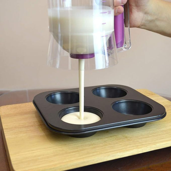 900 ml Handheld Batter Dispenser – Graduated Funnel for Pancakes, Cupcakes & Cake Batter