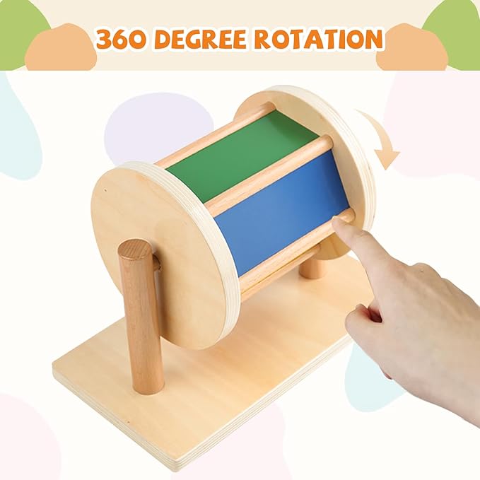 Adena Montessori Full‑Size Spinning Drum