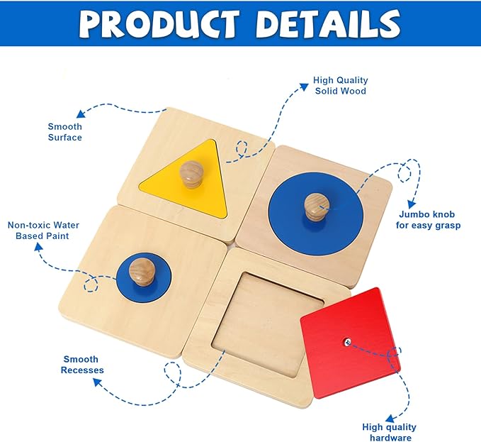 Montessori Baby Toys – Colorful Shape Puzzles