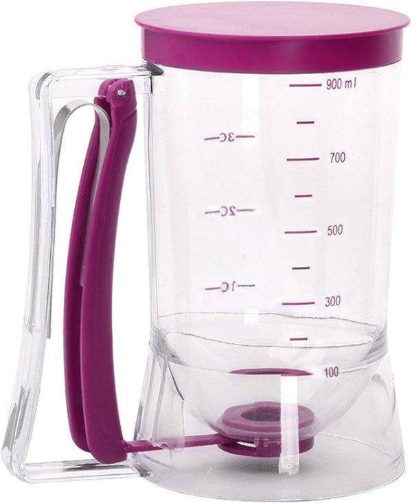 900 ml Handheld Batter Dispenser – Graduated Funnel for Pancakes, Cupcakes & Cake Batter