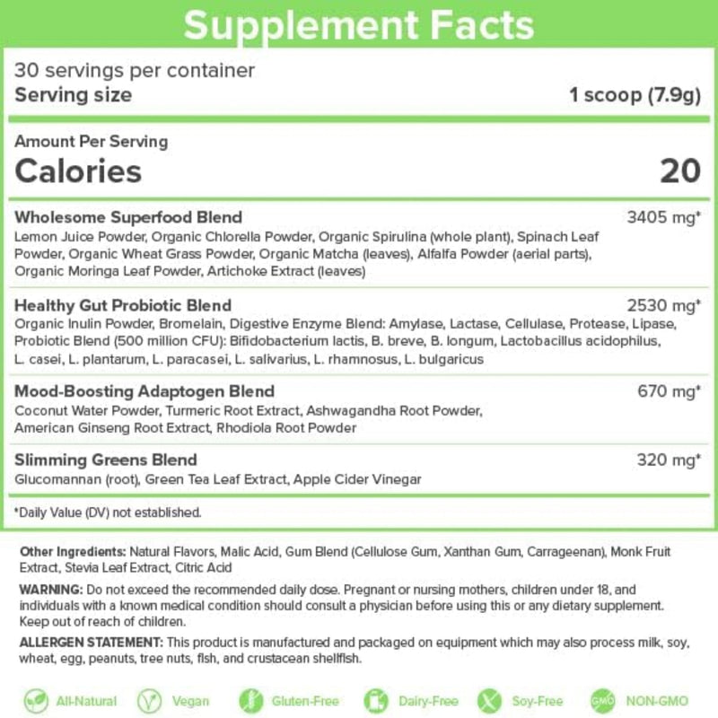 Skinny Greens™ Green Apple – Green Juice Superfood Powder