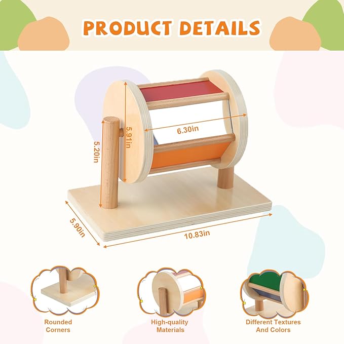 Adena Montessori Full‑Size Spinning Drum