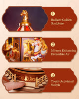 Wooden Carousel Music Box – 3D DIY Puzzle with Lights