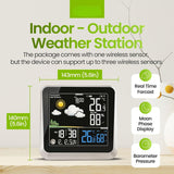 Home Weather Station & Indoor/Outdoor Thermometer Wireless – Weather Forecast, Barometer & Moon Phase Display