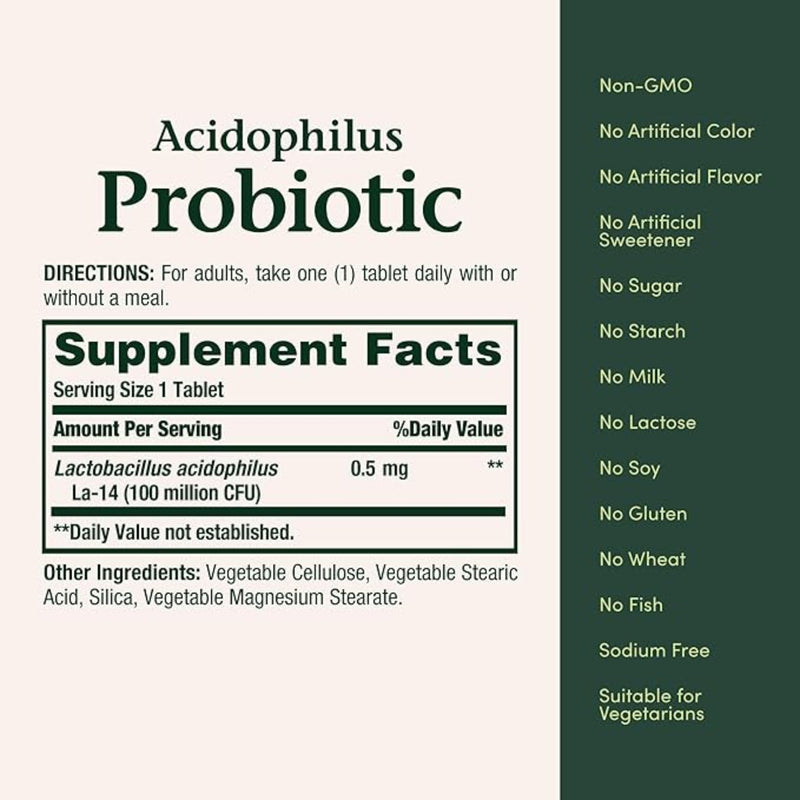 Nature’s Bounty Lactobacillus Acidophilus Probiotic
