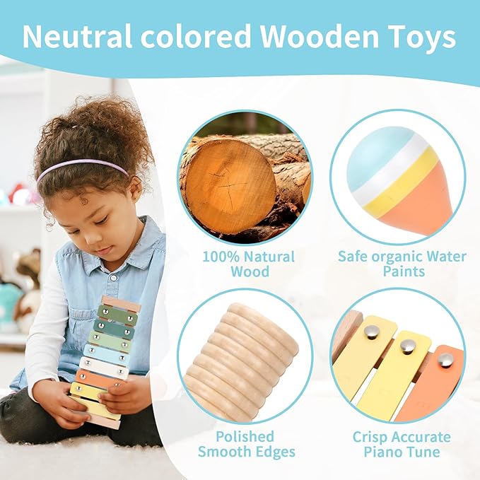 Baby Musical Instruments Set – Wooden Montessori Toys