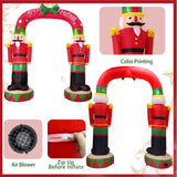 8FT Inflatable Nutcracker Archway – Giant Outdoor Christmas Entrance Decoration