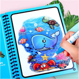 Montessori Magic Water Drawing Book – Reusable Sensory Coloring Activity