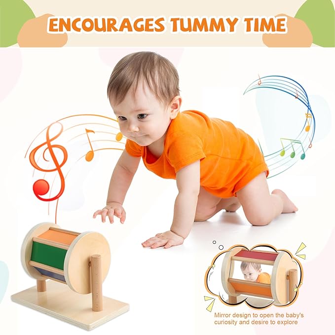 Adena Montessori Full‑Size Spinning Drum