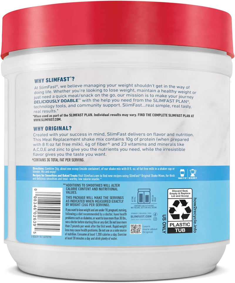 SlimFast Original Meal Replacement Powder – Strawberries & Cream