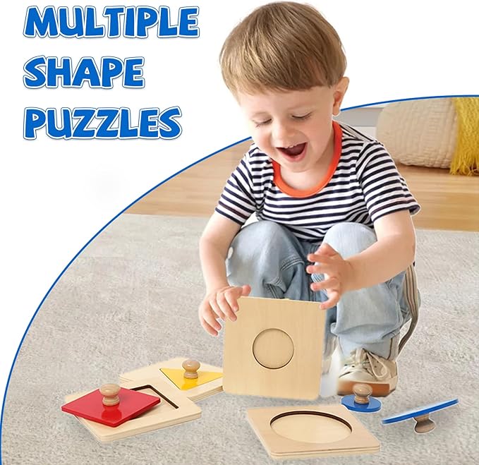 Montessori Baby Toys – Colorful Shape Puzzles