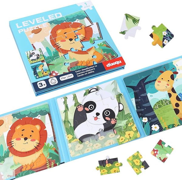3-in-1 Magnetic Animal Puzzle Book