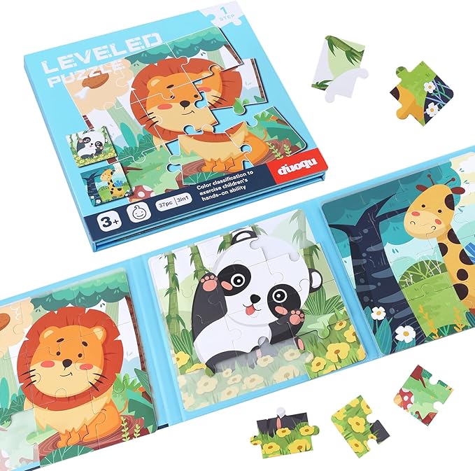3-in-1 Magnetic Animal Puzzle Book