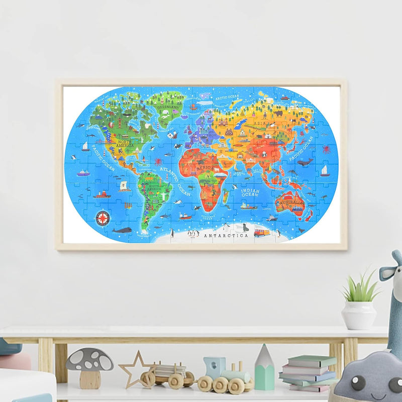 Kids' World Map Floor Puzzle