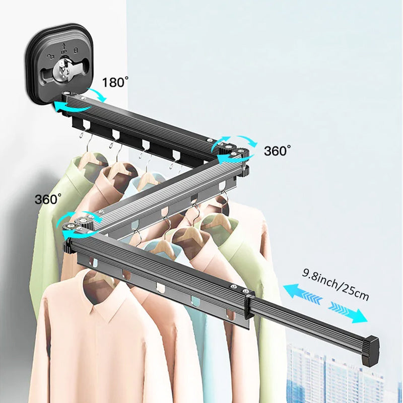 Wall Mount Folding Clothes Drying Rack