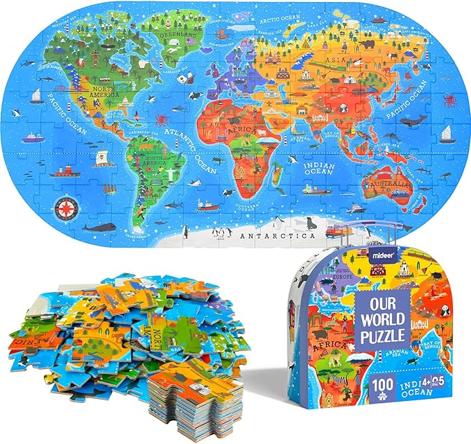Kids' World Map Floor Puzzle